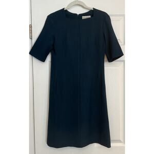 M.M. Lafleur Emily Dress Sz 4‎ Green Knee Length Career Minimalist Office EUC